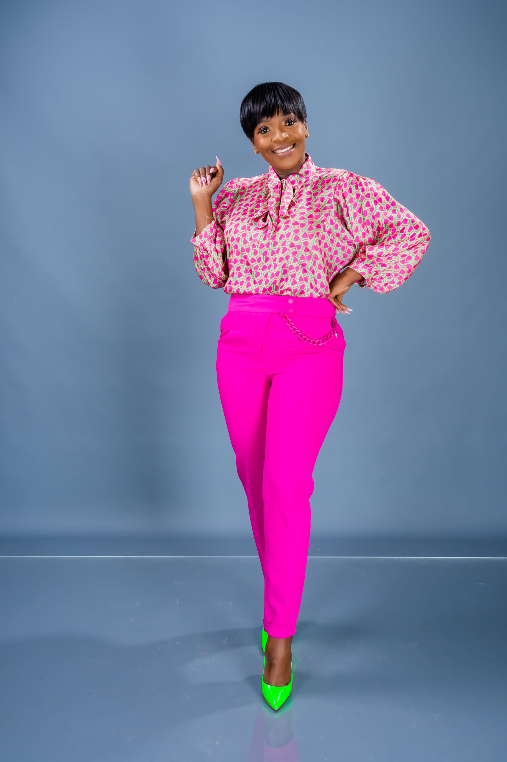 Fushcia Pink Cigarrete Pants