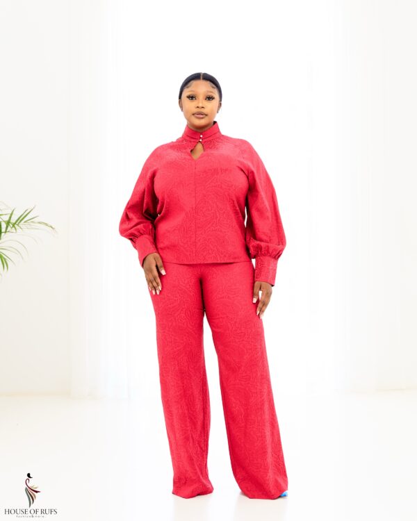 Hot Pink high neck silky Twinset - Image 2