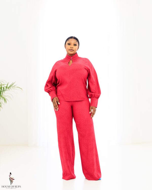 Hot Pink high neck silky Twinset - Image 4