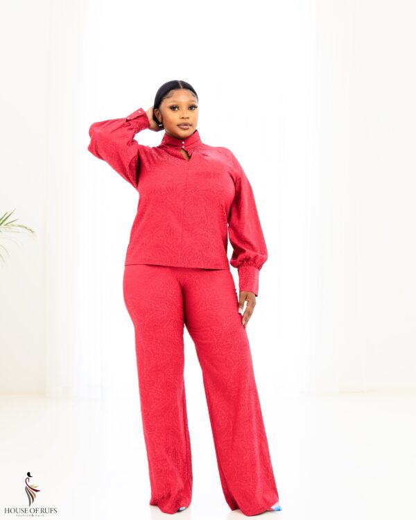 Hot Pink high neck silky Twinset - Image 3