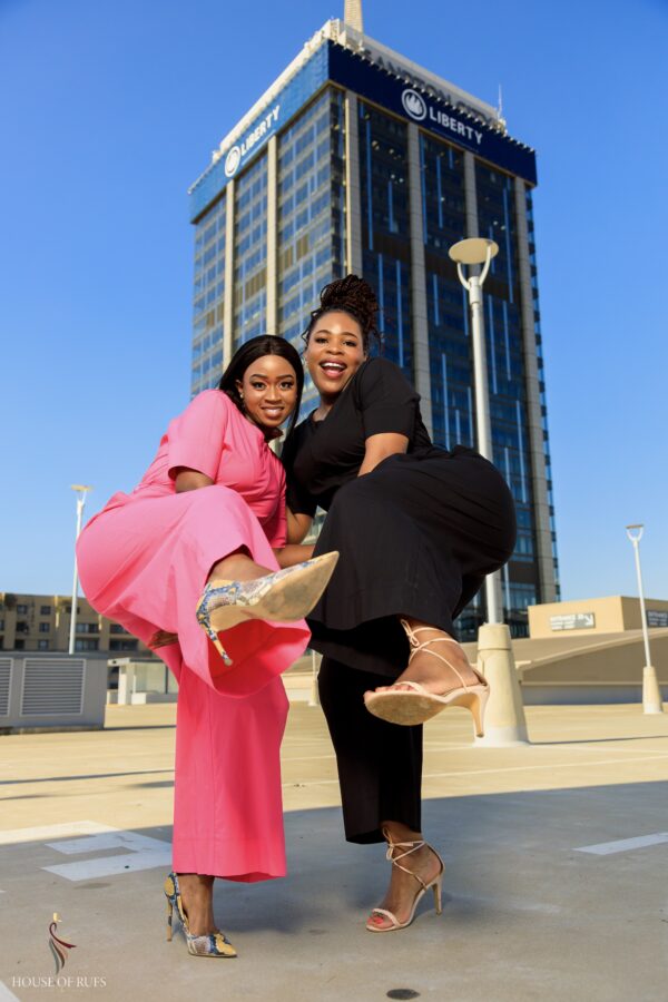 Pink Linen jumpsuit with pockets and belt - Image 2