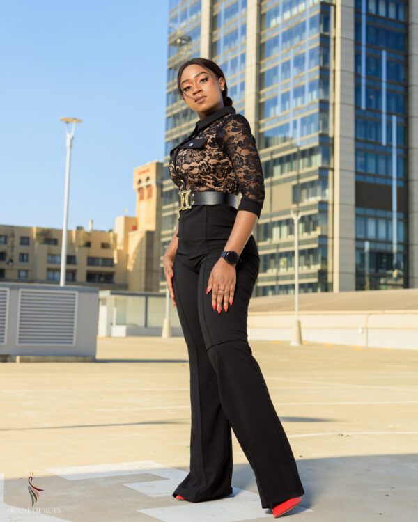 Black Jumpsuit Lace Top - Image 5
